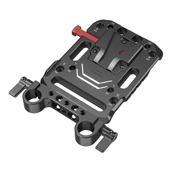SmallRig V-Mount Plaque de batterie avec double pince de tige de 15mm 3016
