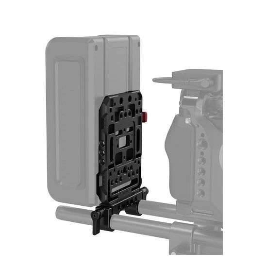 SmallRig V-Mount Plaque de batterie avec double pince de tige de 15mm 3016