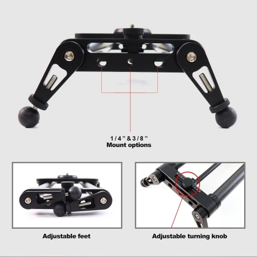 Konova P1 120cm Carbon Appareil photo Slider (w/ KMS-S2)