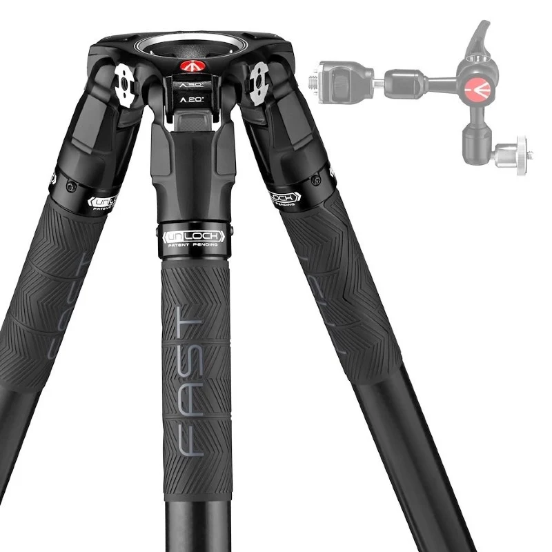 Manfrotto Trépied 504X & en Carbone Fiber Double ground spreader