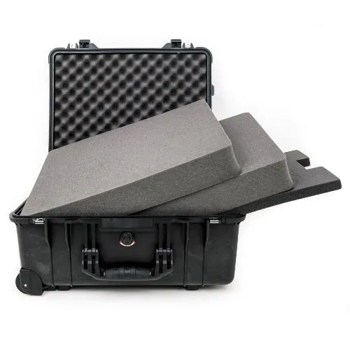 Peli™ 1560 Valise Mousse à Roulette -Noir