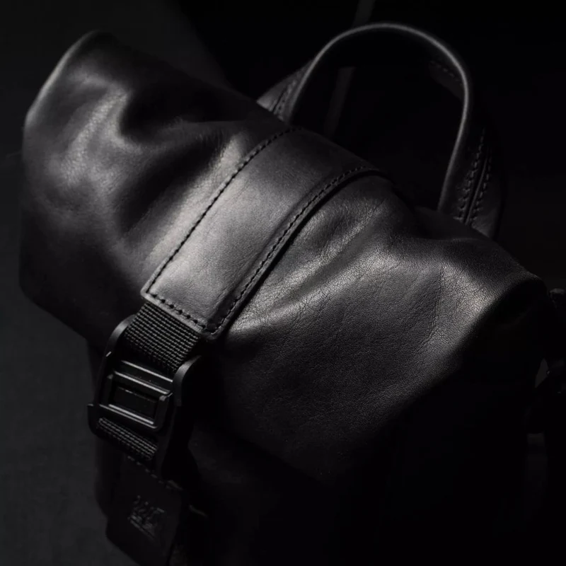 Wotancraft Pilot Travel Appareil photo Bag 2L - cuir noir