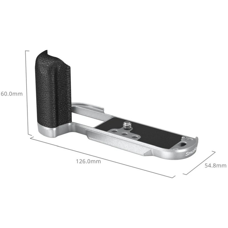 SmallRig 4713C Plaque de Montage en L avec Poignée en Silicone pour FUJIFILM X-T50, Argent