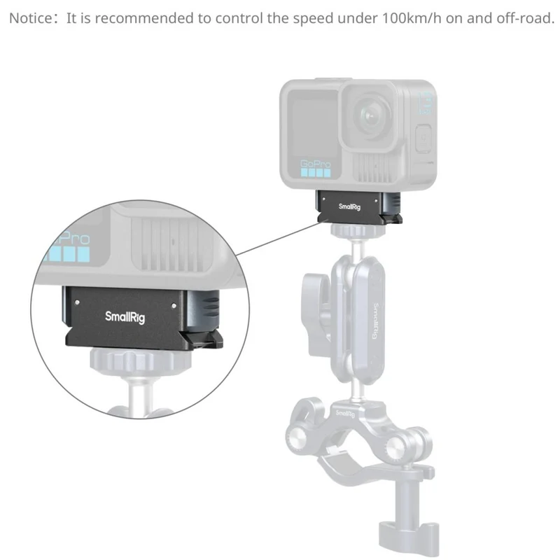 SmallRig 5437 Adaptateur de Fixation Rapide pour GoPro Hero Noir