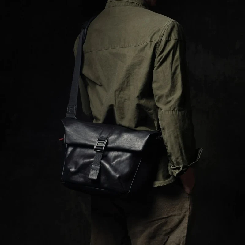 Wotancraft Pilot Travel Appareil photo Bag 7L - cuir noir