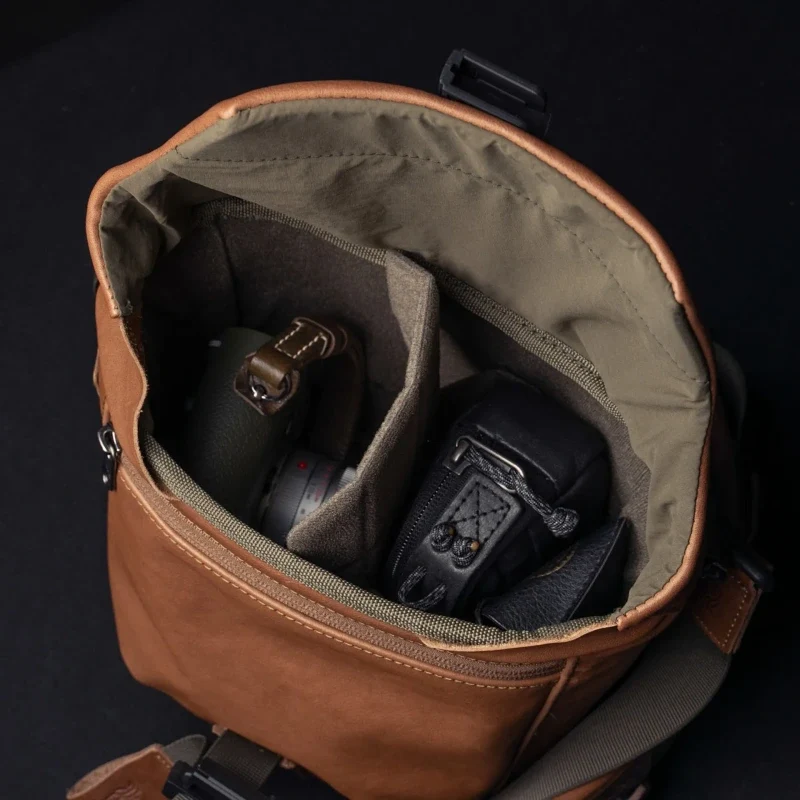 Wotancraft Pilot Travel Camera Bag 3,5L – Cuir Marron