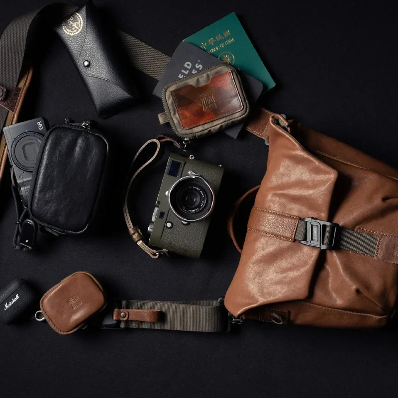 Wotancraft Pilot Travel Camera Bag 3,5L – Cuir Marron